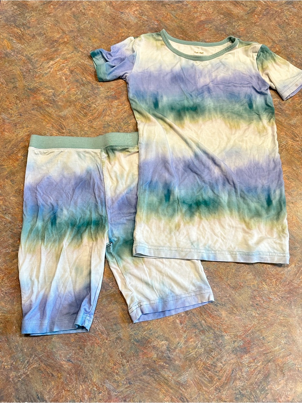 EU Little Sleepies Kids Tie-Dye Short Sleeve Pajama Set